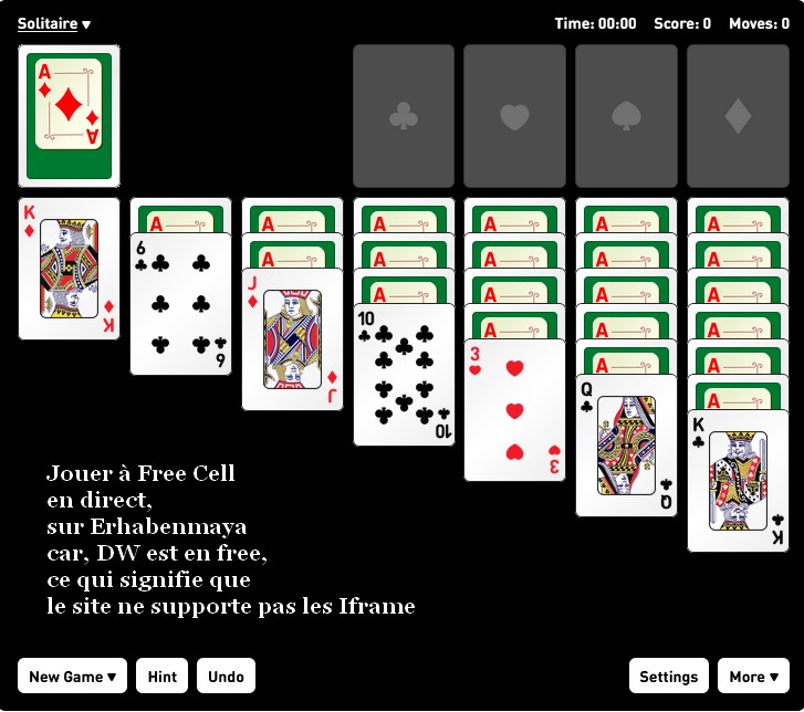 Jouer en ligne au FreeCell&nbsp;?